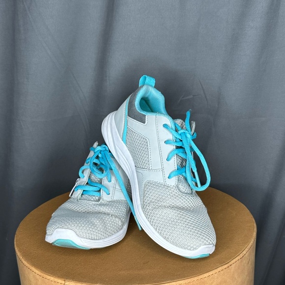 Vionic Gray Sneakers with Teal Highlights - Picture 1 of 5